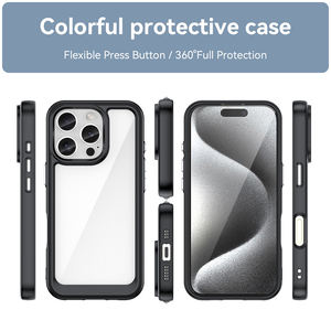 Funda de teléfono suave transparente duradera TPU antiarañazos a prueba de golpes funda de teléfono Flexible para iPhone 16 Pro 15 14 Pro Max - Product Image 2