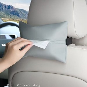 Caixa de Lenços de Luxo em Couro BRM - Suporte para Visor Solar e Descanso de Braço - Product Image 2