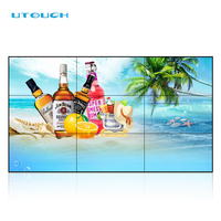 Mur vidéo LCD multi-panneaux de 49 pouces, écran divisé, écran tactile, grandes tailles, publicité