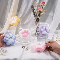 Jumbo Fluffy Cat Paw Squishy - Mainan Remas PVC Lembut untuk Menghilangkan Stres