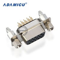 Connecteur électronique D-Sub DB15 Dip Straight PCB Termination Femelle VGA Connecteur D à 15 broches avec courant nominal 2A Matériau de contact en laiton