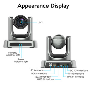 Cámara PTZ IP NDI 4K 12X/20X con Encuadre Automático Óptico, 1080p 2k 4k, Micrófono y Altavoz, Cámaras de Videoconferencia para MC500A 4K IP PTZ - Product Image 4