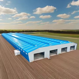 Construcción de Casa portátil de bajo costo personalizada 20 pies 40 pies Estructura de acero de techo prefabricado de lujo Galpones Industriales - Product Image 3