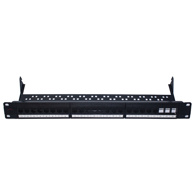 1U 24-Port UTP Straight-Through Blank Network Patch Panel