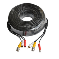 Câble de caméra de vidéosurveillance BNC DC RCA 3-en-1 personnalisé coaxial avec blindage tresse compatible avec iPhone-pour caméras de vidéosurveillance