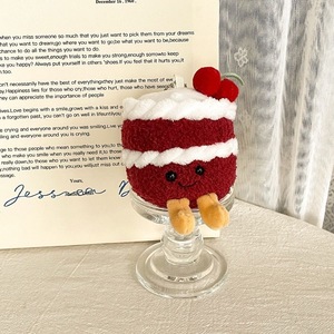 Pendentif en peluche jouets Simulation alimentaire gâteau breloque porte-clés créatif sac à dos en peluche décoration cadeau d'anniversaire porte-clés en peluche - Product Image 6