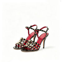 Chaussures de mariée pour femmes à bride cheville, à enfiler, confortables, à talons fins, très hauts, résistantes, en PU, pour printemps, été, automne