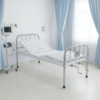 Lit médical réglable à 2 fonctions en acier inoxydable de luxe pour les soins infirmiers des patients en clinique