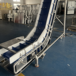 Système de Convoyeur Incliné à Bande Crantée en PVC/TPU de Qualité Alimentaire à Haute Efficacité pour la Manutention en Vrac des Grains et des Petites Collations - Product Image 3