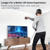 VR Link Cable USB C Cable USB tipo C de ángulo recto de 90 grados para Oculus Quest 2 Cable de carga y datos de alta velocidad para auriculares VR