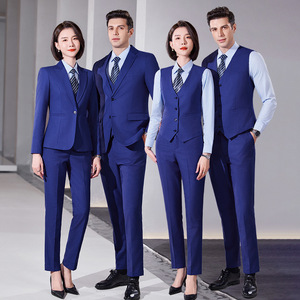 Royal Blue Wrinkle-Free Suit Long Sleeve Unisex Professional Workwear For 4S Stores Property Hotel Managers Corporate Groups - Product Image 2