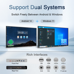 HDFocus กระดานไวท์บอร์ดดิจิทัลระบบแอนดรอยด์ 14.0 รุ่นใหม่ล่าสุด สมาร์ทบอร์ดแบบอินเทอร์แอคทีฟ แท็บเล็ตอินเทอร์แอคทีฟขนาด 100 นิ้ว - Product Image 5