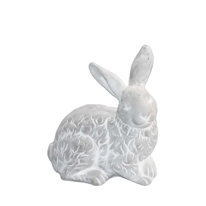 Hand Geschilderd Keramische Pasen Bunny Beeldjes Voor Tuin Decoratie