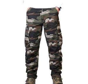 Pantalon tactique en coton multifonctionnel de grande taille pour hommes, nouveau design polyvalent, plat, plusieurs poches, vêtements de travail décontractés. - Product Image 1