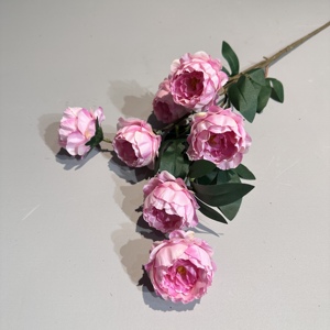Vendita calda di bellezza e la bestia matrimonio fiori artificiali bouquet 7-testa ramo singolo Swiss peonia pianta decorazione per la casa - Product Image 3