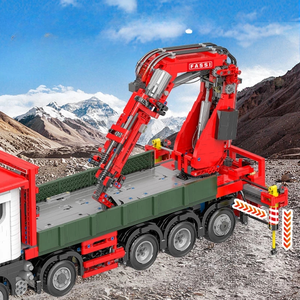 Happy Build YC-GC008 Camion Gru da Costruzione Tecnica Urbana con Telecomando, Set di Blocchi da Costruzione Giocattolo - Product Image 3