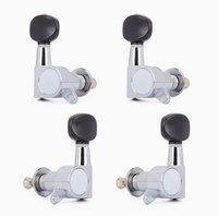 Bouton en chrome entièrement fermé pour guitare et ukulélé, finition non enduite, durable et agréable au toucher, modèle UK00