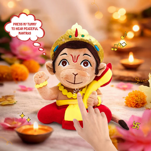 Muñeco de Peluche de Hanuman para Cantar Mantras, 22 cm, Juguete de Peluche Suave de Dios Hindú, Sonido Devocional, Ligero, para Niños de 2 a 4 Años - Product Image 6