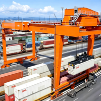 Grue portique conteneurisée 80T durable et robuste, à double poutre, montée sur rail, type RMG, pour projets de terminaux conteneuristiques à grande échelle