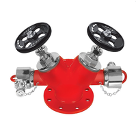 Vanne d'incendie à double sortie en fonte DN65, entrée 100 mm, pour station d'incendie - Direct Fabricant