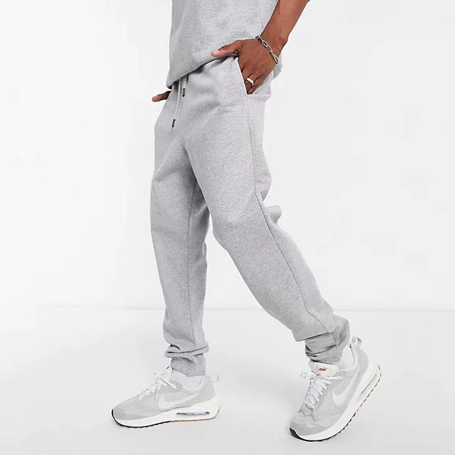 Wholesale Casual Wear Men Tracksuit Pants Fashion Plain Joggers Grey Cotton  Men Joggers