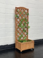 Grands pots de jardin en bois pour l'extérieur Jardinière en treillis Kit d'unité unique en treillis Plantes grimpantes Écologique Durable Maison Jardin