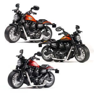 <span class=keywords><strong>Voiture</strong></span> miniature Harley Kawasaki 1:12 en métal moulé sous pression pour garçons, avec fonction de recul, lumières et musique - Product Image 1