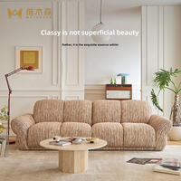 Ensemble de canapés en tissu français, style moderne et épuré, petit format, revêtement en coton et lin, mobilier de salon, rembourrage en éponge, amovible