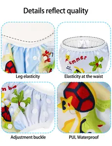 Bañador infantil Ananbaby PUL, transpirable, fácil de secar, pañal de baño para bebé con forro AWJ
