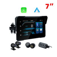 Écran de navigation GPS 7 pouces pour moto avec CarPlay sans fil, Android Auto et surveillance du stationnement
