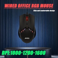 Souris de jeu rétroéclairée par LED à haut DPI suivi optique filaire USB pour ordinateur portable et ordinateur de bureau Gamers Stock disponible