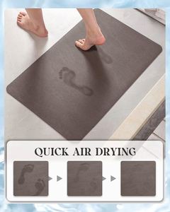 Thin Suede Minimalist Bathtub Rugs Washable Quick Dry Super Absorbent Non Slip Eco-Friendly Bathroom <b>Mat</b> - Product Image 2