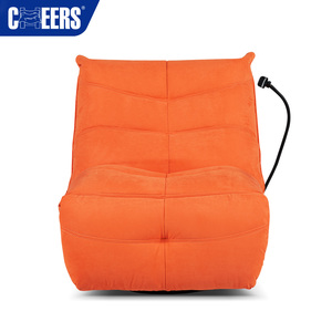 Fauteuil inclinable en tissu orange MANWAH CHEERS, fauteuil à bascule pivotant pour salon - Product Image 4