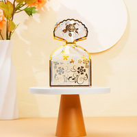 Vente en gros PVC Transparent Or Fleur Cadeau Boîte Faveur De Fête De Mariage Or Fleur Bonbons Boîte Pvc Cadeaux Boîte