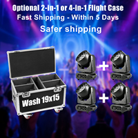 Avastron - Precio de Fábrica - Cabeza Móvil con Zoom LED de 19x15W, Luz Wash con Zoom, DMX512, Control de Sonido, IP20, para Discotecas, Bares, Escenarios