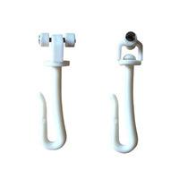 Rails de rideau de douche à glissière pour cubicle, rouleaux porte-rideaux, crochets de rail pour montage au plafond, rails d'hôpital
