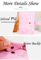PU cuir A6 planificateur classeur école de luxe cahiers d'affaires marbre économie d'argent livre budget classeur planificateur Promotion couverture rigide