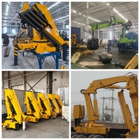 Nouveau 3.2 4 5 6.3 8 10 12 14 15 16 25 tonnes Petite flèche articulée Jib Lift Hydraulique Télescopique Pliant Mobile Grues Montées Sur Camion