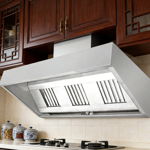 Hotte de cuisine professionnelle en acier inoxydable 201/304 à haut débit d'air, résistante à la corrosion et aux produits chimiques, finition polie pour - Product Image 4