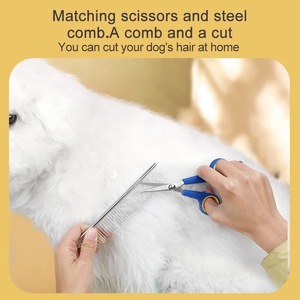 Bowl Toothbrush Scissor Comb Scissors Nail Clippers Multifunction 8 in 1 Pet Cat <strong>Dog</strong> <strong>Grooming</strong> Brush Shedding Tools Kit Set <strong>Bag</strong> - Product Image 6