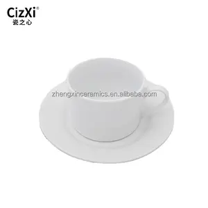 white porcelain customized round royal tea cups saucer