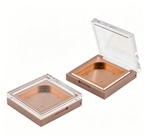 Square Single Pan Blush Bronzer Compact Case with Clear <b>Window</b> Lid - Product Image 3