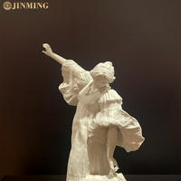 Statue de sculpture en marbre de Muse grecque Statue d'art pour salles de concert Galeries d'art Affichage et décoration Artisanat en pierre artisanal