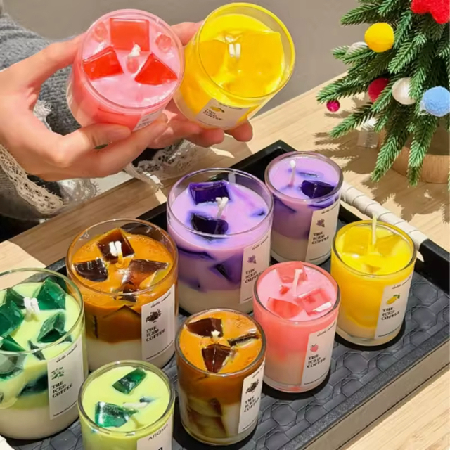 Iced Coffee Aromatherapy Candle - Layered Drink-Shaped Scented Candle for Home Decor & Gift Hot-selling in the Market