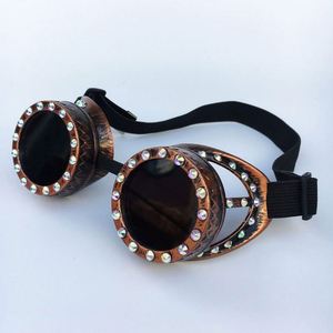 Gafas de Moda al por Mayor de Fábrica para Hombres y Mujeres, Gafas de Fiesta, Cosplay, Vintage, con Pedrería, Punk, Steampunk - Product Image 4