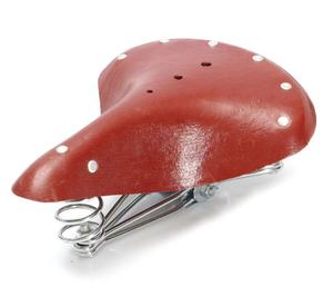 Sella da bici in pelle rigenerata marrone vintage/sella da bici morbida comoda e bella/in grado di personalizzare - Product Image 5