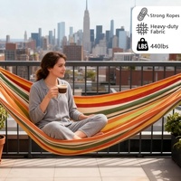 Hamac de camping portable au design moderne, en toile, pliable, pour l'extérieur et la plage, en promotion à prix réduit
