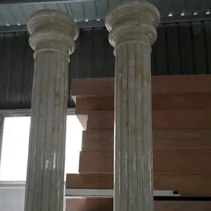 Decorative Onyx Roman Column Translucent Alabaster Marble Stone Factory Price