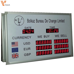 Para Döviz Oranı Ekranı Led Banka Dijital Para İşareti Ekranı Banka Ekranı için Para Döviz Oranı İşareti - Product Image 3