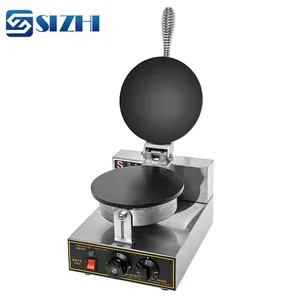 Commercial Single Head Electric Nonstick Ice Cream Cone Waffle Baker Machine